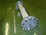 樹脂製熱交換器（シェル＆チューブ方式）１ｍ×φ２００ｍｍ