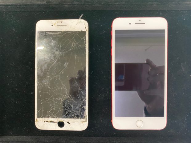 iPhone7Plus画面ガラス割れ修理