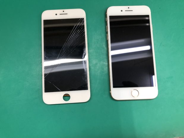 iPhone8画面ガラス割れ修理