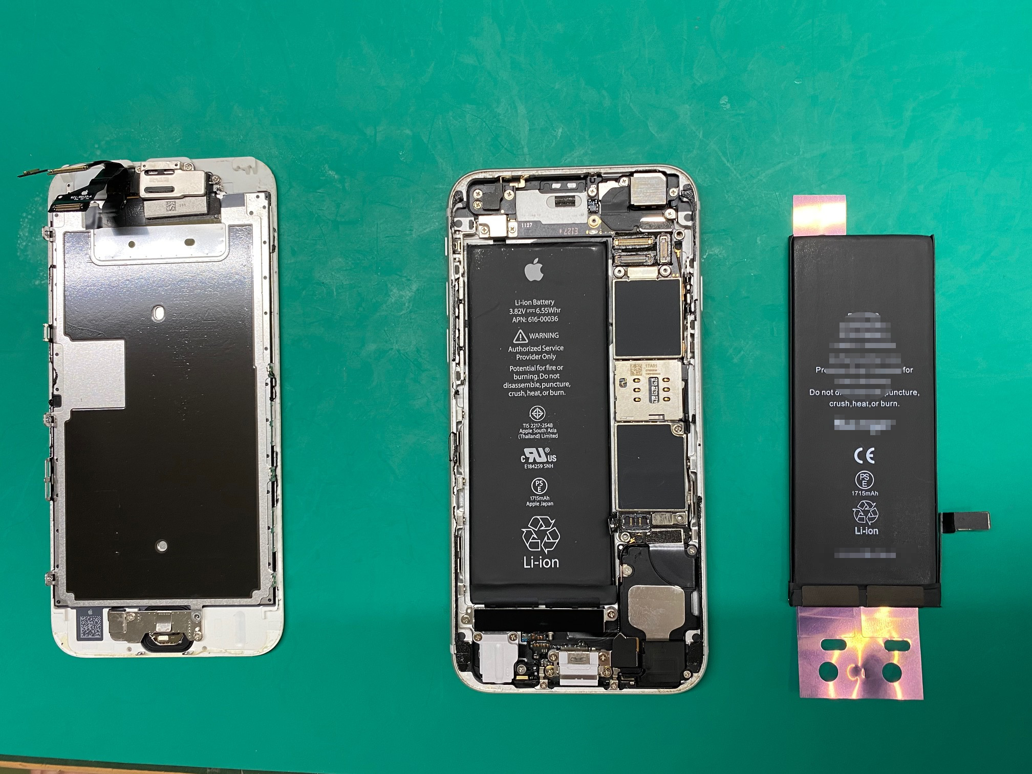 松本市でiPhone修理｜iPhone6Sバッテリー交換作業