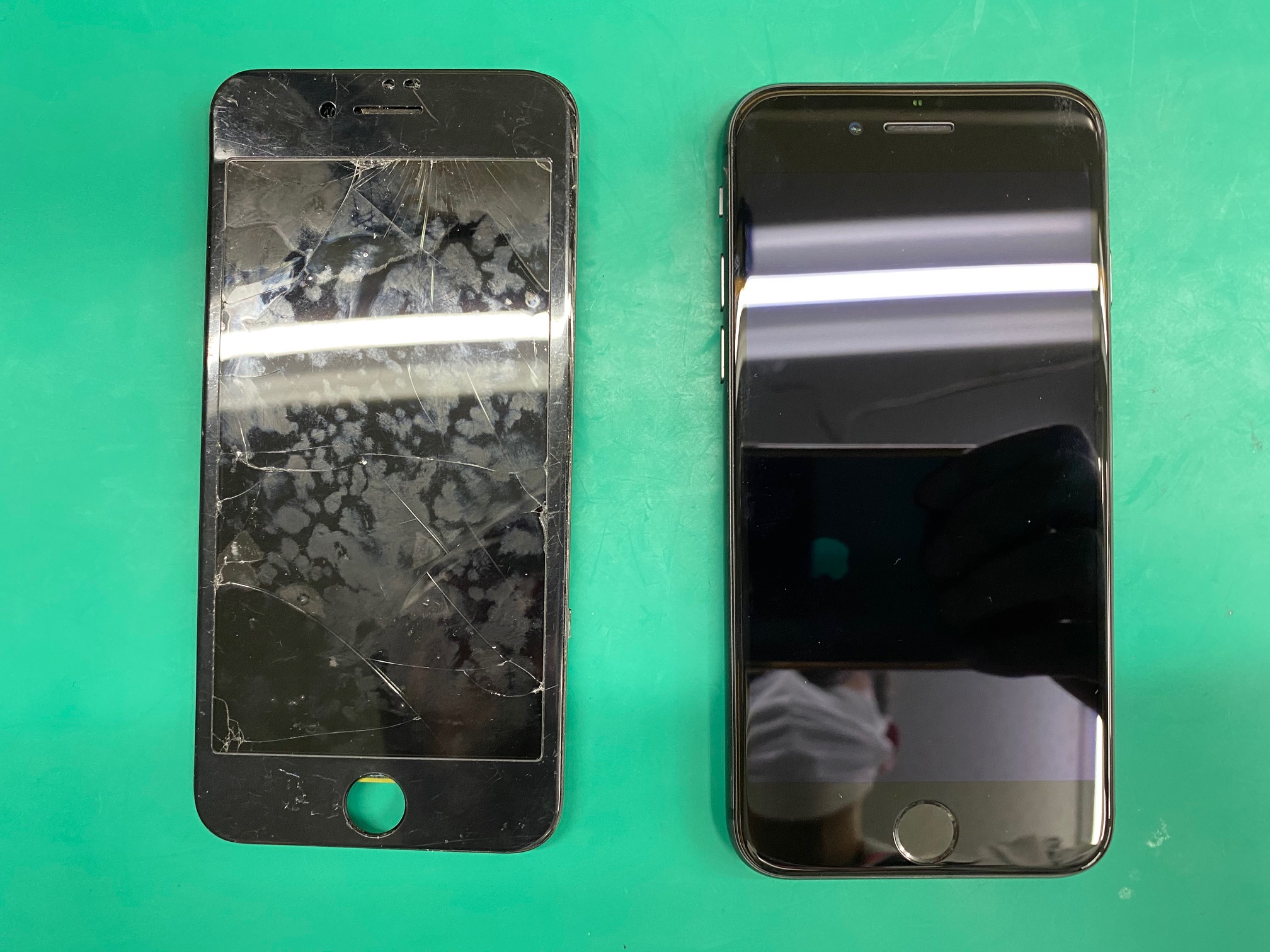 松本市でiPhone修理｜iPhone8画面ガラス割れ修理（松本市内からのご来店）