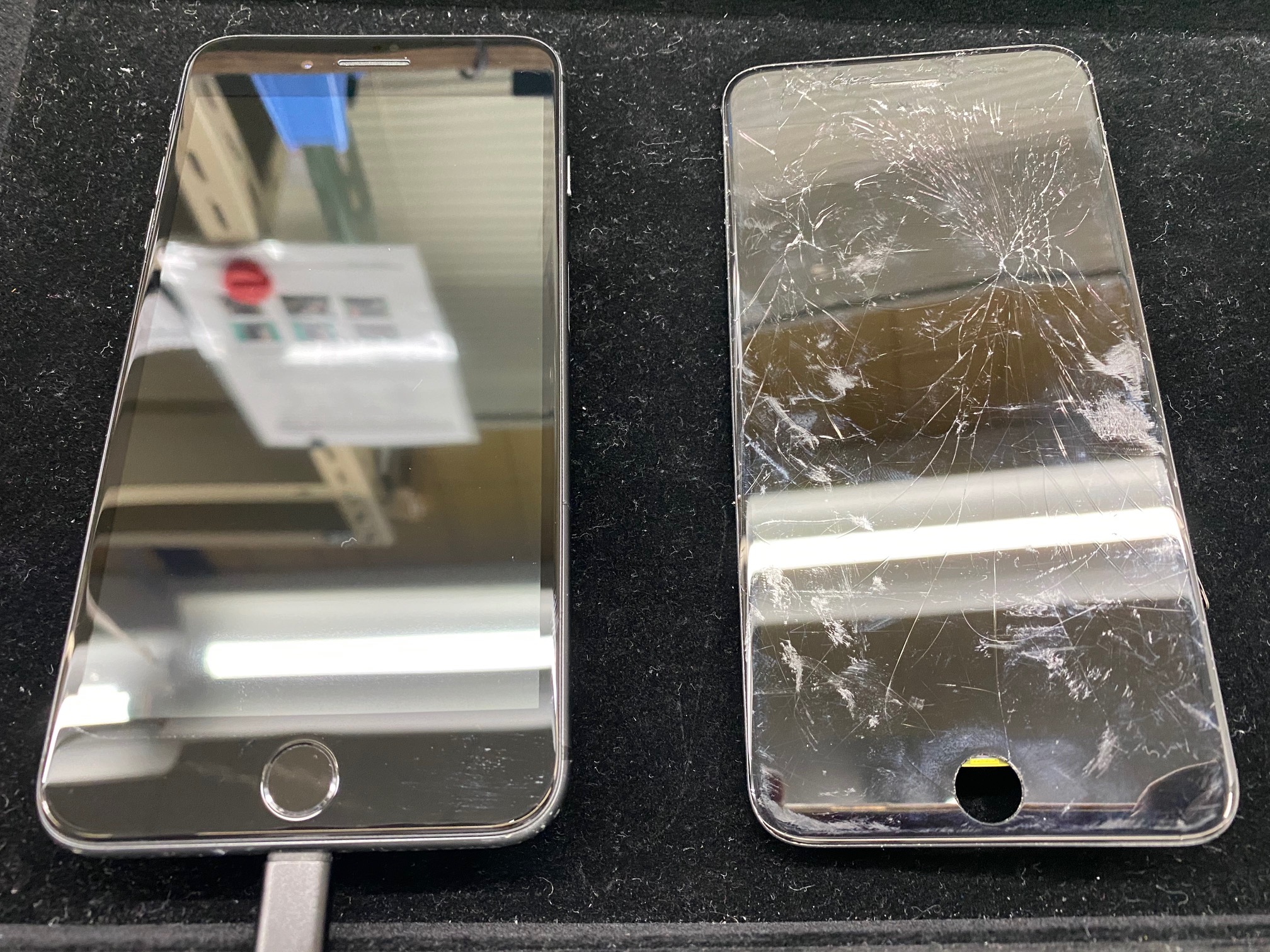 松本市でiPhone修理｜iPhone8Plusの画面割れ修理にご来店いただきました
